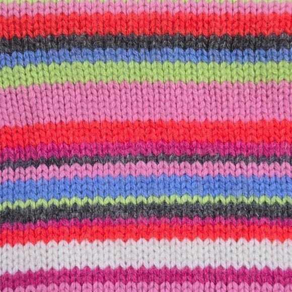 Striped Cashmere knit scarf colorful multicolor - Picture 4 of 9
